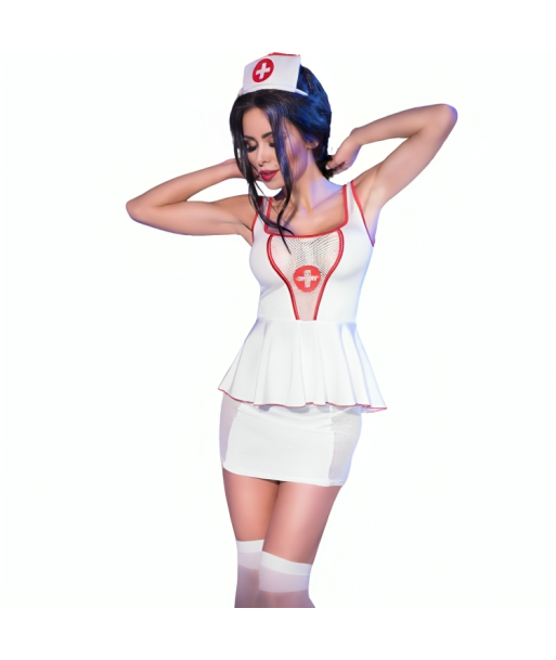 CHILIROSE - CR 4160 DISFRAZ ENFERMERA TOP and FALDA S-M