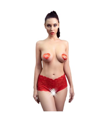 CHILIROSE - CR 4641 PANTIES CROTCHLESS ROJO S-M