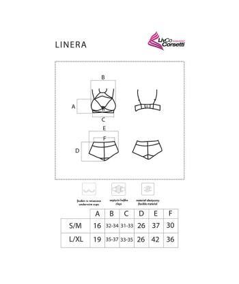 LIVCO CORSETTI FASHION - LINERA FOR THE SENSES COLLECTION SUJETADOR PANTY NEGRO S-M