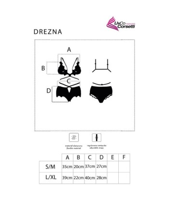 LIVCO CORSETTI FASHION - DREZNA LC 90733 SUJETADOR PANTY NEGRO S-M