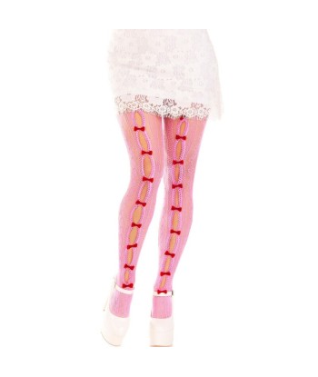 LEG AVENUE - MEDIAS CON ABERTURAS CORAZON and LAZOS ROSA