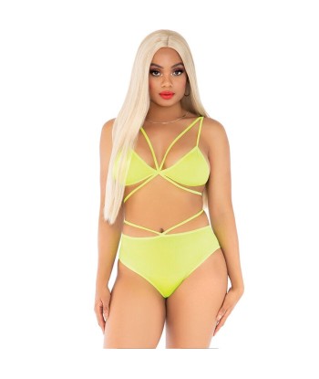 LEG AVENUE - TOP and BRAGAS CON TIRANTES AMARILLO