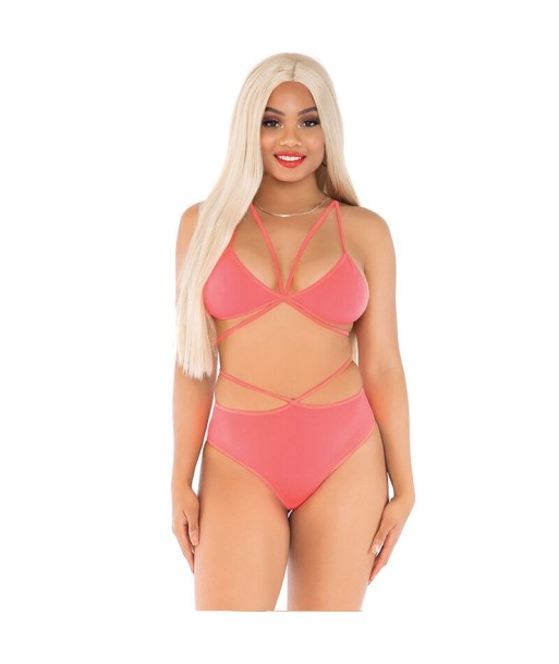 LEG AVENUE - TOP and BRAGAS CON TIRANTES AMARILLO LEG AVENUE - TOP and BRAGAS CON TIRANTES AMARILLO