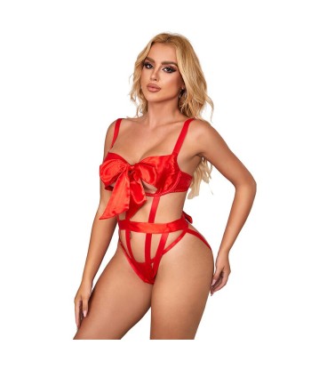 SUBBLIME - 954468 BODY SEXY CALADO CON LAZO ROJO S-M
