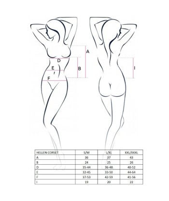 PASSION - WOMAN HELLEN CORSET NEGRO TALLA S-M PASSION - WOMAN HELLEN CORSET NEGRO TALLA S-M