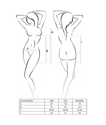 PASSION - WOMAN HELLEN VESTIDO Y TANGA TALLA S-M