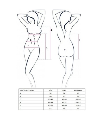 PASSION - WOMAN MADDIE CORSET NEGRO TALLA S-M