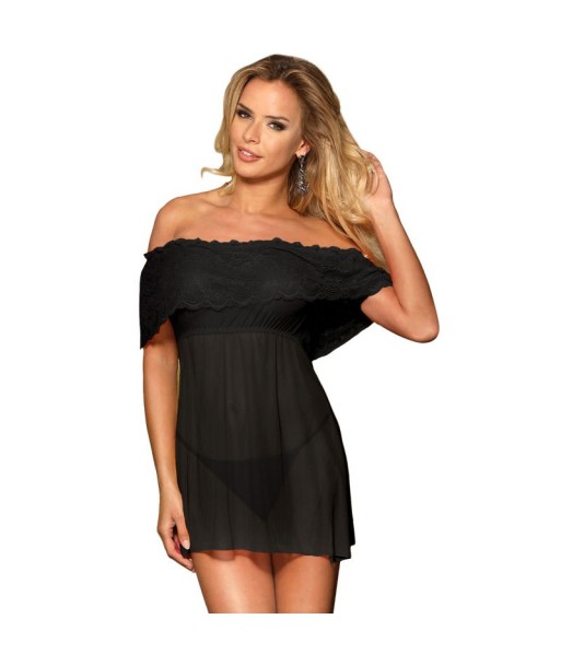 SUBBLIME - SET VESTIDO CORTO TANGA NEGRO S-M SUBBLIME - SET VESTIDO CORTO TANGA NEGRO S-M