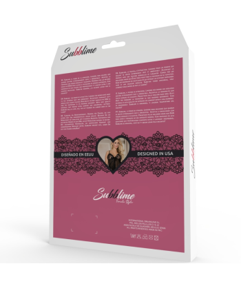 SUBBLIME - SET SUJETADOR Y PANTIES CON LIGUERO S-M