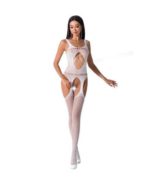 PASSION - WOMAN BS057 BODYSTOCKING BLANCO TALLA ÚNICA