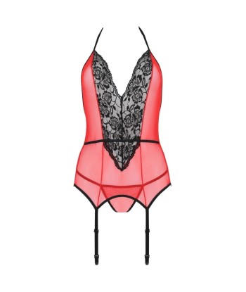 PASSION - PEONIA CORSET EROTIC LINE ROJO S-M