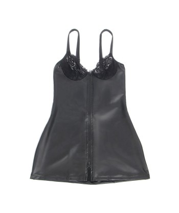 SUBBLIME - 957568 VESTIDO DE CUERO CON CREMALLERA NEGRO S-M