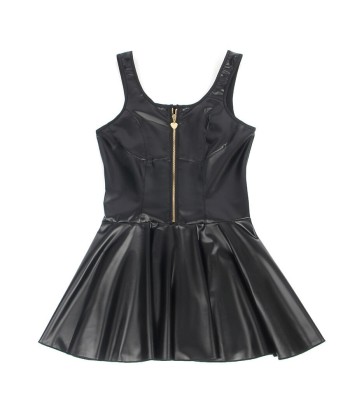 SUBBLIME - 957667 VESTIDO DE CUERO CON CREMALLERA DE CORAZÓN NEGRO S-M