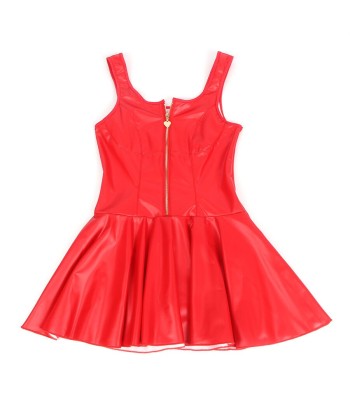 SUBBLIME - 957681 VESTIDO DE CUERO CON CREMALLERA DE CORAZÓN ROJO S-M
