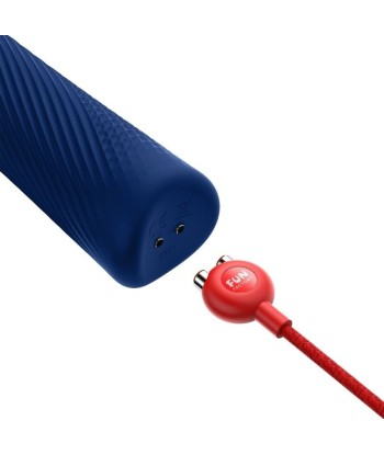 FUN FACTORY - VIM WAND RUMBLE VIBRADOR RECARGABLE SILICONA AZUL MEDIANOCHE