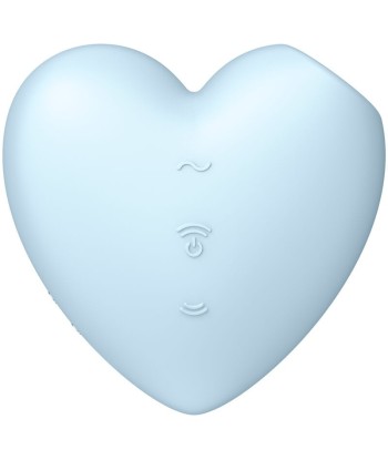 SATISFYER - CUTIE HEART ESTIMULADOR Y VIBRADOR AZUL