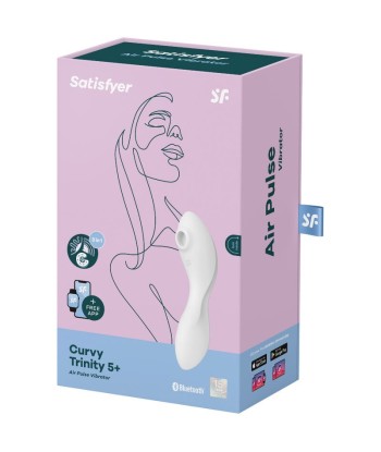 SATISFYER - CURVY TRINITY 5 ESTIMULADOR Y VIBRADOR APP BLANCO