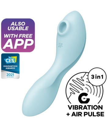 SATISFYER - CURVY TRINITY 5 ESTIMULADOR Y VIBRADOR APP BLANCO