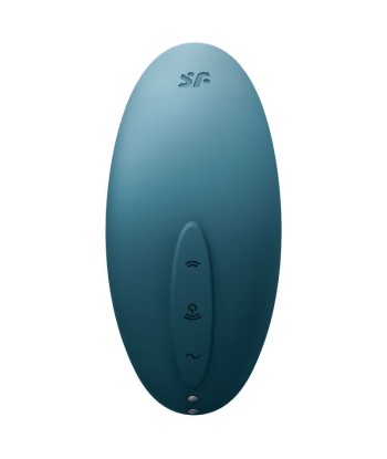 SATISFYER - VULVA LOVER 2 ESTIMULADOR Y VIBRADOR AZUL