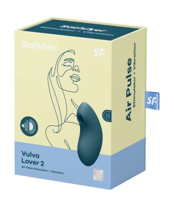 SATISFYER - VULVA LOVER 2 ESTIMULADOR Y VIBRADOR AZUL