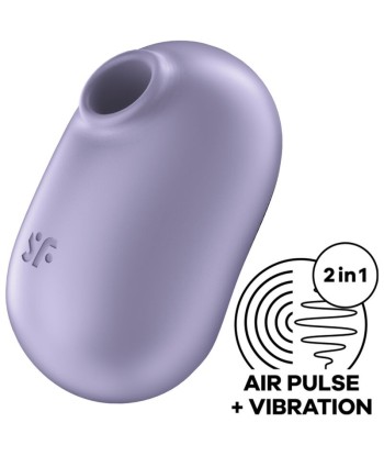 SATISFYER - PRO TO GO 2 ESTIMULADOR Y VIBRADOR DOBLE VIOLETA