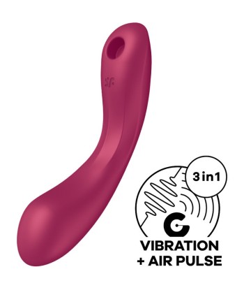 SATISFYER - CURVE TRINITY 1 AIR PULSE VIBRATION ROJO