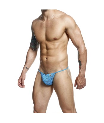 MOB - TANGA DE ENCAJE AQUA TALLA L-XL