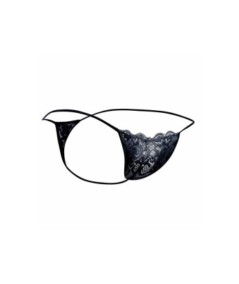 MOB - TANGA DE ENCAJE NEGRO TALLA L-XL