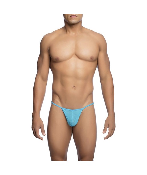 MOB - TANGA TRANSPARENTE CON FORMA DE T AQUA TALLA L-XL