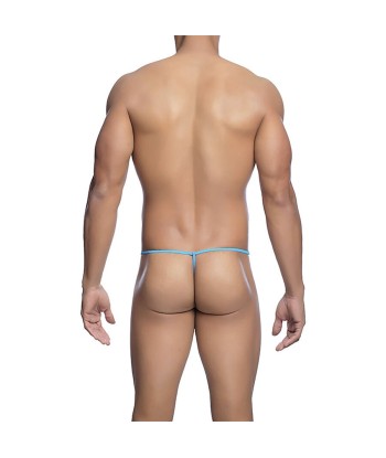 MOB - TANGA TRANSPARENTE CON FORMA DE T AQUA TALLA L-XL