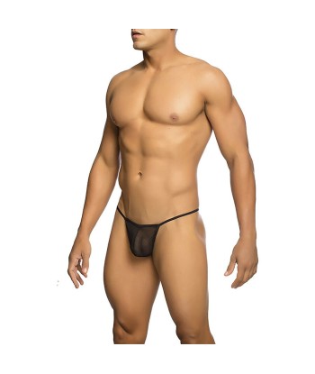 MOB - TANGA TRANSPARENTE CON FORMA DE T NEGRO TALLA L-XL