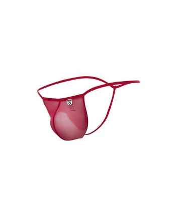 MOB - TANGA TRANSPARENTE CON FORMA DE T ROJO TALLA L-XL