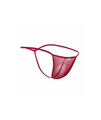 MOB - TANGA TRANSPARENTE CON FORMA DE T ROJO TALLA L-XL