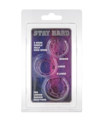 SEVEN CREATIONS - JUEGO TRES ANILLOS PENE LILA