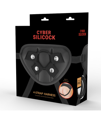 CYBER SILICOCK - ARNÉS CON 3 ANILLAS SILICONA
