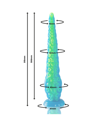 EPIC - SCYLLA DILDO TENTÁCULO FINO FLUORESCENTE TAMAÑO GRANDE