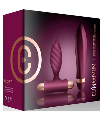 CLIMAXIMUM - DESIRE KIT VIBRADOR PLUG ANAL TRENZADO