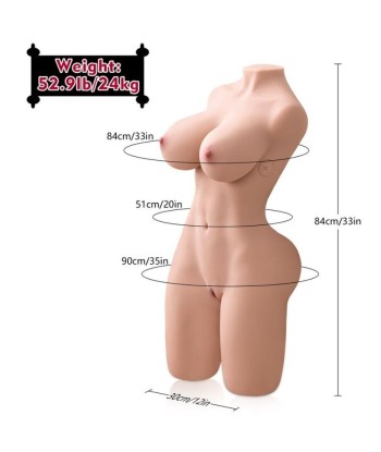 XISE - ERICA THRUSTING TORSO REALÍSTICO CON VIBRACIÓN FEMENINO 84 CM