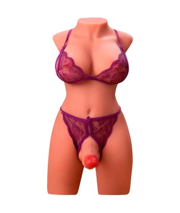 XISE - MIAH LADY BOY TORSO FEMENINO CON DILDO CON VIBRACIÓN Y THRUSTING 55 CM