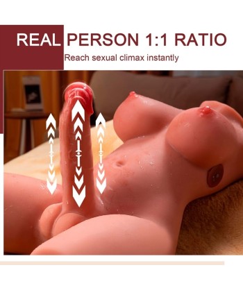 XISE - MIAH LADY BOY TORSO FEMENINO CON DILDO CON VIBRACIÓN Y THRUSTING 55 CM