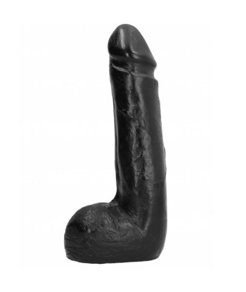 ALL BLACK - DILDO REALÍSTICO NEGRO SUAVE 20 CM