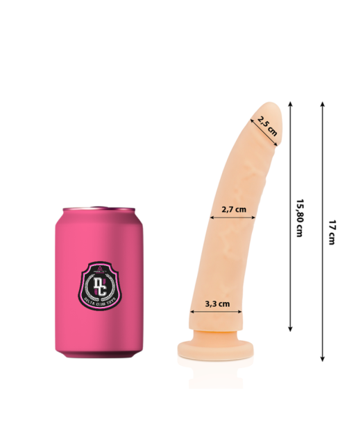DELTA CLUB - DILDO REALISTA NATURAL SILICONA MEDICA 17 CM -O- 3 CM DELTA CLUB - DILDO REALISTA NATURAL SILICONA MEDICA 17 CM -O- 3 CM