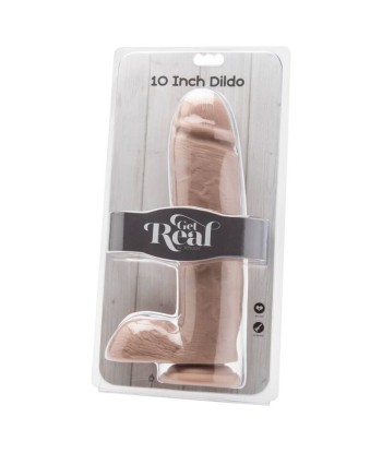 GET REAL - DILDO 25,5 CM CON TESTÍCULOS NATURAL