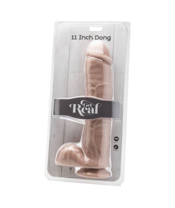 GET REAL - DILDO 28 CM CON TESTÍCULOS NATURAL