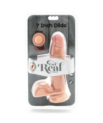 GET REAL - DUAL DENSITY DILDO 12 CM CON TESTÍCULOS NATURAL