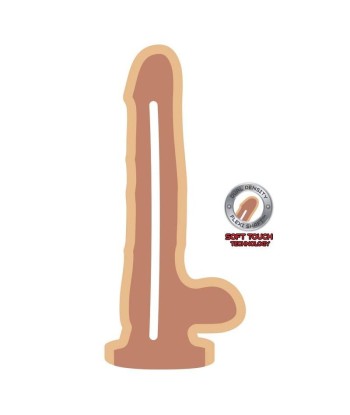 GET REAL - DUAL DENSITY DILDO 18 CM CON TESTÍCULOS NATURAL