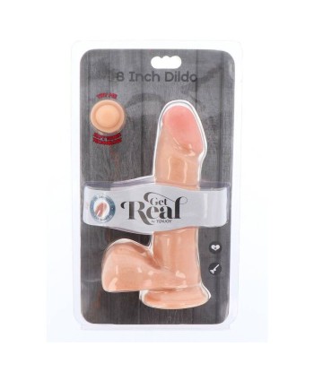 GET REAL - DUAL DENSITY DILDO 18 CM CON TESTÍCULOS NATURAL