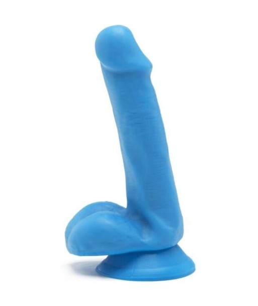 GET REAL - HAPPY DICKS DILDO 12 CM CON TESTÍCULOS AZUL