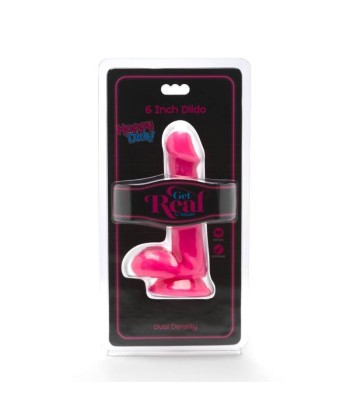 GET REAL - HAPPY DICKS DILDO 12 CM CON TESTÍCULOS ROSA