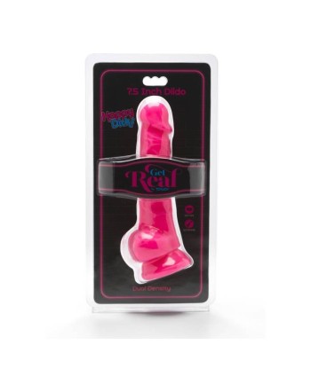 GET REAL - HAPPY DICKS 19 CM CON TESTÍCULOS ROSA